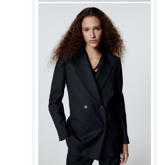 ZARA NAVY BLAZER - Picture 3 of 16